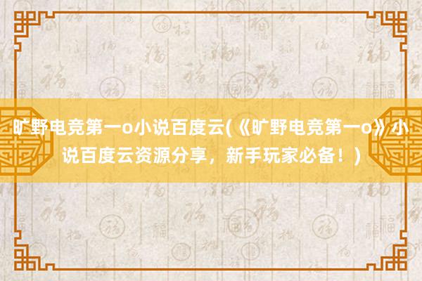 旷野电竞第一o小说百度云(《旷野电竞第一o》小说百度云资源分享，新手玩家必备！)