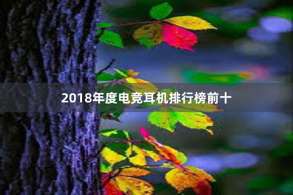 2018年度电竞耳机排行榜前十