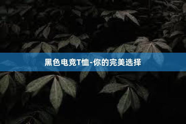 黑色电竞T恤-你的完美选择