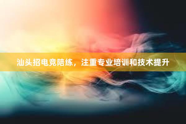 汕头招电竞陪练，注重专业培训和技术提升