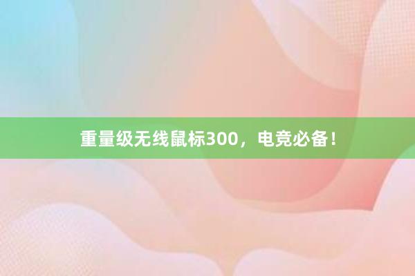 重量级无线鼠标300，电竞必备！