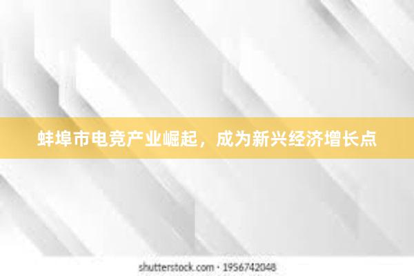 蚌埠市电竞产业崛起，成为新兴经济增长点